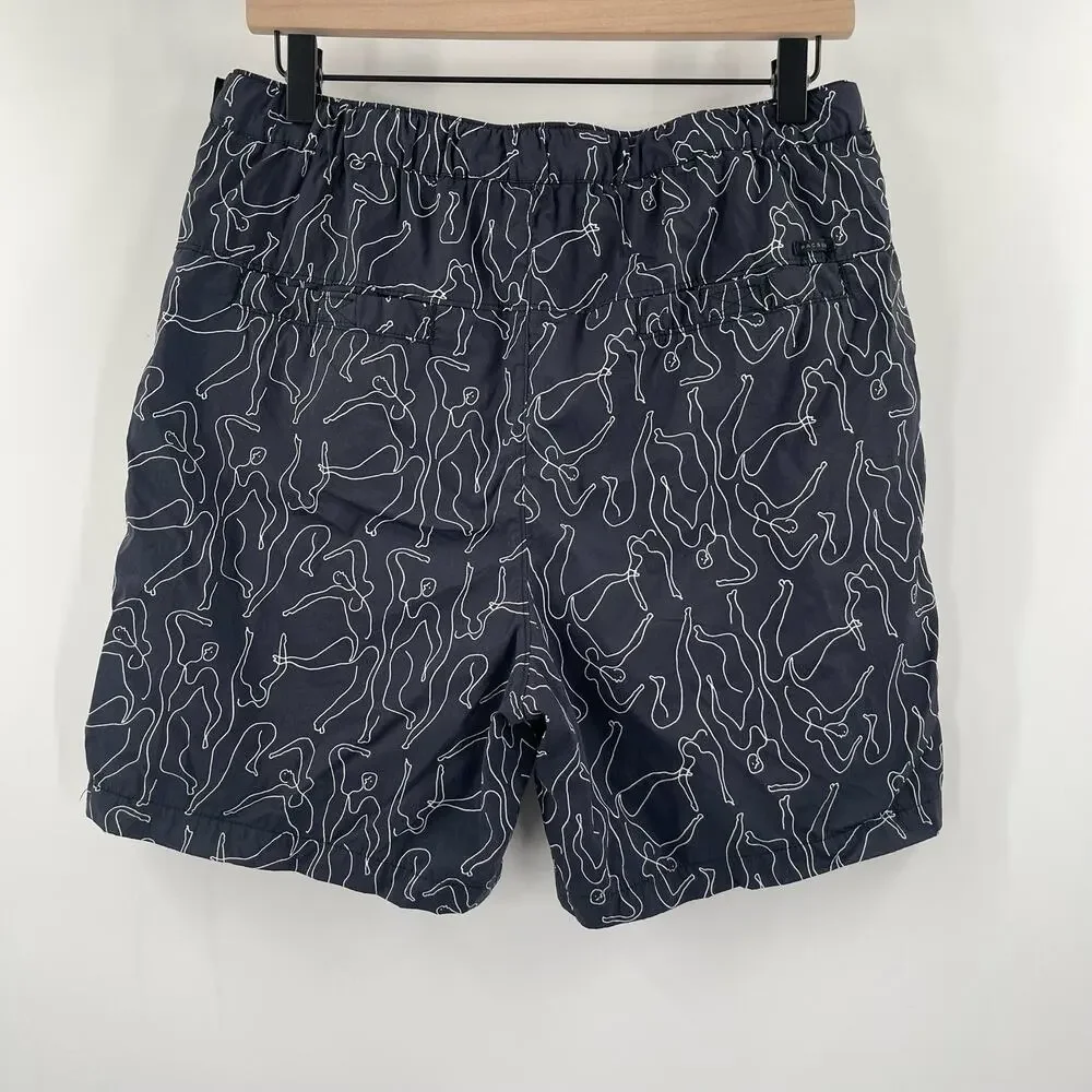 PACSUN Swim Trunks Size Medium Volley Summer Athleisure Shorts Netting *Damaged